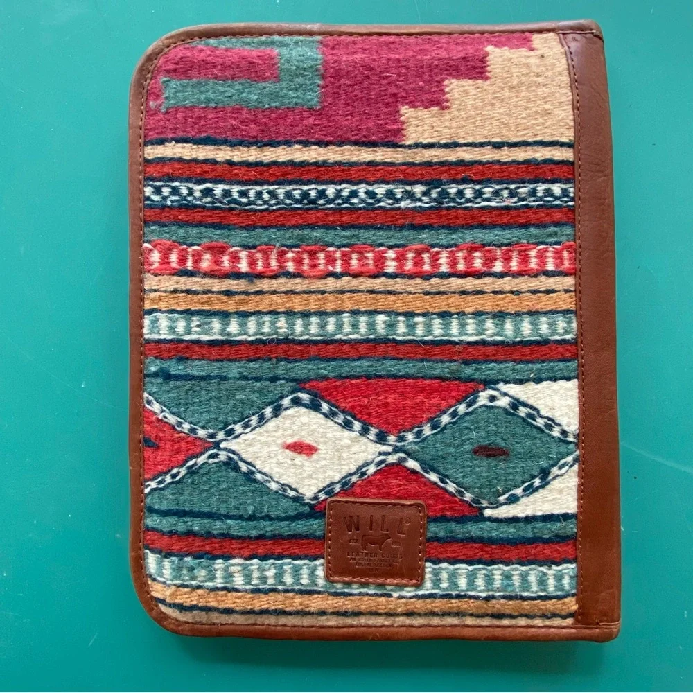 Will Leather Goods Multicolor Patterned Binder